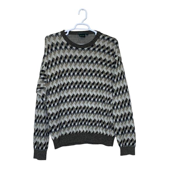 Bobby Jones cream black cotton crew neck golf sweater size XL - Picture 8 of 9